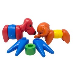 Vintage Tupperware Animals – Dog, Elephant and Giraffe Parts – Incomplete