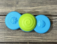 Whirly Squigz Blue Green Stick On Spin Baby Toy