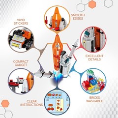 Non-Toxic Space Exploration Shuttle Toys: 12 Models for Boys Age 6-12 – 566 PCS
