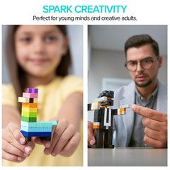 PIXIO Mini Magnetic Blocks Building Toy in The Pixel Art Style with Free App …