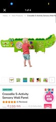 SPARK & WOW Crocodile Activity Wall Panels – Ages 18m+ – Montessori Sensory T…