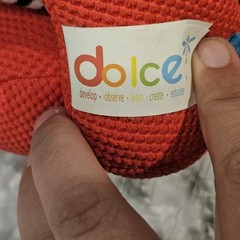 Dolce Play & Learn Sensory Aardvark Baby Toy Crinkle Pull Cord Activity Plush