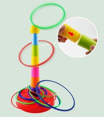 Children Throw Circle Game Ferrule Stacked Toys Fun Indoor Outdoor Parent-Child