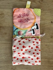 Manhattan Toy Mini Apple Farm soft crinkle activity book toy teether fruit veg