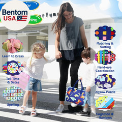 Toddler Busy Board Montessori Toys for Boys, Sensory Book Educational Activities