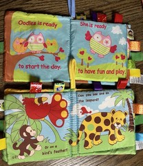 Baby Cloth Books Soft Lamaze Hanshe Animals Interactive Touch and Feel Lot of 4
