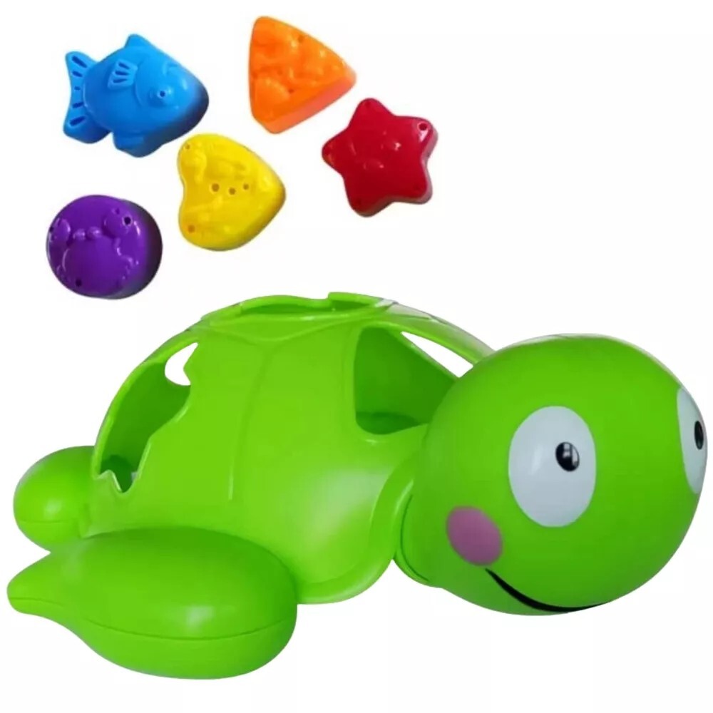 Turtle Baby Shape Sorter Toy with 6 Colorful Blocks, Sorting & Matching Puzzle