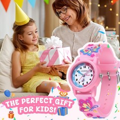 , Cute 3D Cartoon Watches, Waterproof Analog Learning-to-Tell-Time with Soft …