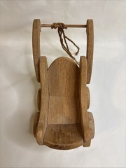 Natural Wood Rolling Baby Stroller Toy 7”