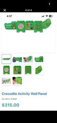 SPARK & WOW Crocodile Activity Wall Panels – Ages 18m+ – Montessori Sensory T…