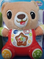 New Vtech 6” Sing & Rhyme Bear Talks, Sings, Counts, English/Spanish-Sensory Toy