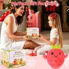 Musical Strawberry & Banana Plush Toys for Sensory Play Ages 3+