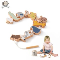 Baby Animal Threading Toys Wooden Stacking Toys Blocks Board Games Wooden