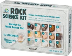 Engaging STEM Rock Science Kit – 15 Specimens, Viewer & Identification Guide