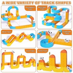Electric klick Rail Infinity 3D Train Set, Building Stem Toys for Boys 127 Pcs
