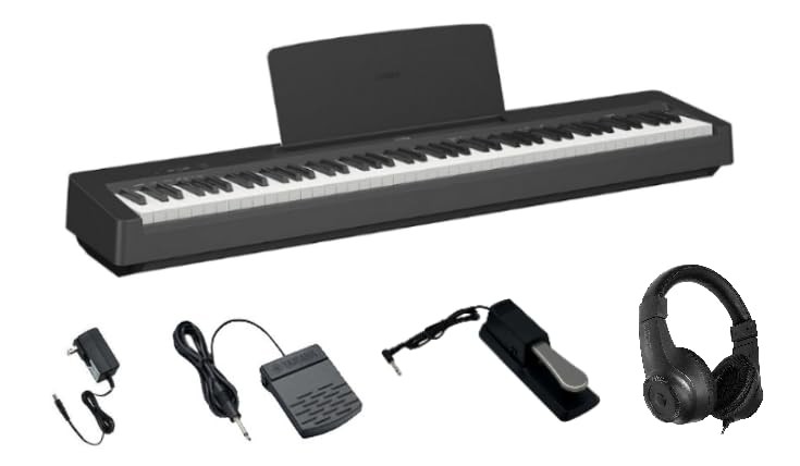 Yamaha P-145B Digital Piano 88 Keys P Series Black (Single Unit) [P-45 Successor