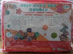 Soft Rubber Sensory Blocks For Babies Teething And Learning Brand New With Bag