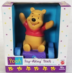 Mattel TAG-ALONG POOH winnie the pooh PULL TOY wobbles along behind you 66639