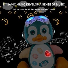 Baby Crawling Musical Penguin Toy Light Sound Interactive Toddler Educational US
