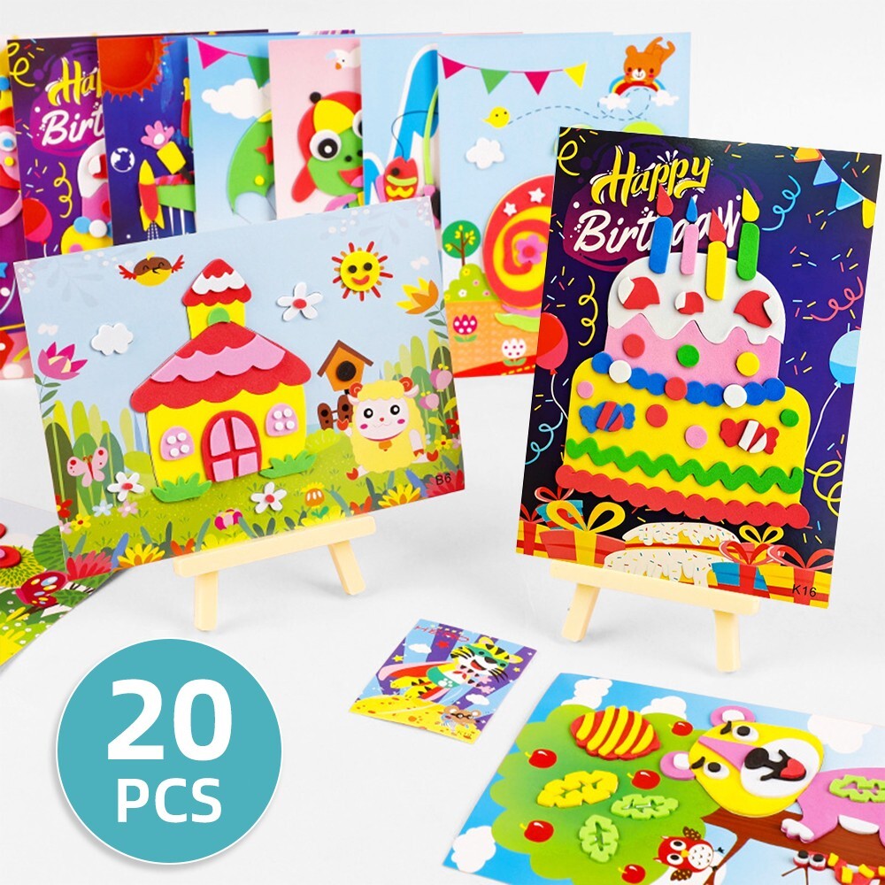 20pcs DIY 3D Stickers Stick-on for Early Learning Educational Puzzle Toy USA