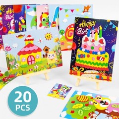 20pcs DIY 3D Stickers Stick-on for Early Learning Educational Puzzle Toy USA