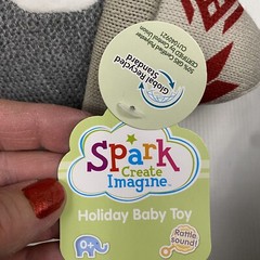 Owl Plush Rattle Toy My First Winter Spark Create Imagine Baby Holiday Toy 17”