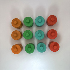 Lovevery Stacking Wood Pegboard with Pegs Toy Development