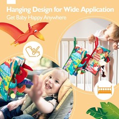 2PCS Soft Sensory Baby Books – Touch & Feel Tummy Time Toys for 0-12 Months