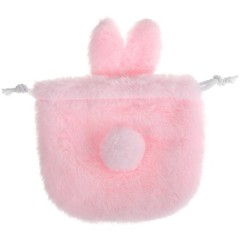 Plush Drawstring Bag Bunny Makeup Pouch Soft Rabbit Ear Cosmetic Storage Bag …