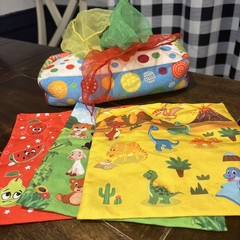 Baby Tissue Box Toy – Montessori Soft Crinkle Sensory Toy for 6-12 Months Gift