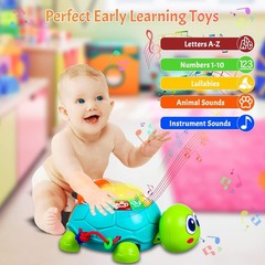 Baby Toys 6 to 12 Months Crawling Turtle Musical Infant Toy for 12 Months Old…