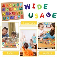 Alphabet Puzzle, Wooden Puzzles for Toddlers 3 4 5 Year Old, ABC Letter Puzzl…