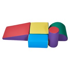 Climb Crawl Activity Play Set 5 Piece Kids Soft Foam Climbing Blocks Non-slip