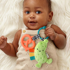 Itzy Ritzy Infant Toy & Teether – Itzy Pal Baby Teething Toy Includes Lovey, Cri