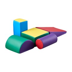 Climb Crawl Activity Play Set 5 Piece Kids Soft Foam Climbing Blocks Non-slip