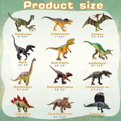 12 Piece Dinosaur Toy Collection for Kids – Engage in Fun Learning Experiences!