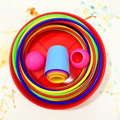 Children Throw Circle Game Ferrule Stacked Toys Fun Indoor Outdoor Parent-Child