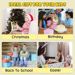 Asweets Montessori Busy Board for Toddler, Wooden Busy Board with LED Light S…
