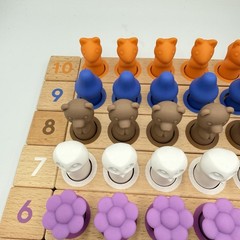 Lovevery Montessori Math Bars & Number Tiles Counters Wooden Toy – Missing 1 pc