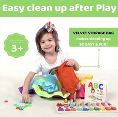 TOYVENTIVE Wooden Shapes Number Puzzle for Toddlers-Montessori Toys Ages 3,4 & 5