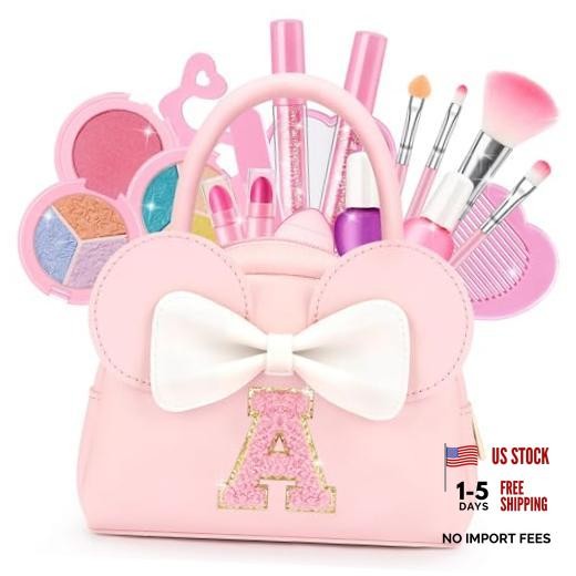 Kids Real Makeup Kit for Girls – 18Pcs Non-Toxic Washable Make Up Toys with A