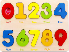 Wooden Preschool Learning Number Puzzles Toys for Kids Age 2-4， Educational Toys