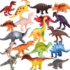Vibrant Kids Dinosaur Playset – 18 Jumbo Realistic Figures for Imaginative Play