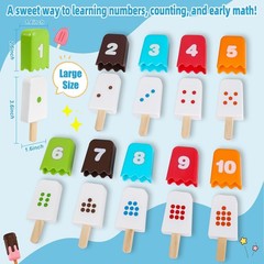 1-10 Number Matching Ice Cream Toy – 20 Pcs, Fun Number Toys for , Number Lea…