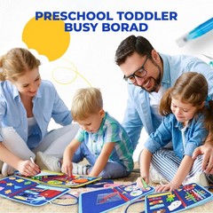 Montessori Busy Board Toddler Sensory Activity Toy Fine Motor Skills