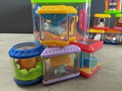 Fisher-Price Shape Sorter Peek-a-Boo Blocks Stack and Nest Blocks Musical WORKS!