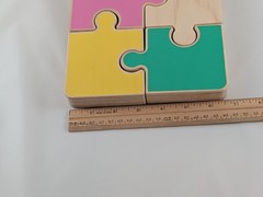Lot of 3 Lovevery Wooden Toys: Chunky Jigsaw, Sunny Day, Sort Stack Peg Puzzles