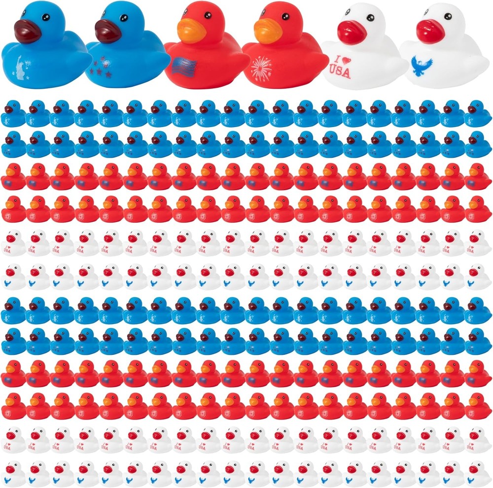 Patriotic Mini Rubber Ducks – 60Pcs 4th of July 250th Anniversary American Ducky