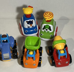 Mixed Lot Of 5 Toddler Preschool Toy Vehicles Construction & Animals