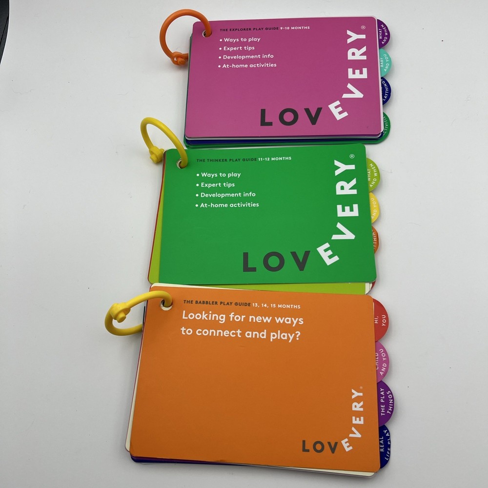 Lot of 3 Lovevery Play Guides from 9 – 15 Months LOVE EVERY BABY BABBLER